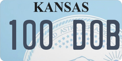 KS license plate 100DOB