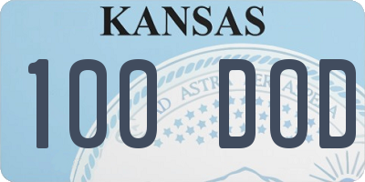 KS license plate 100DOD