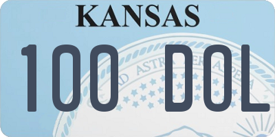 KS license plate 100DOL