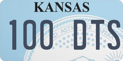 KS license plate 100DTS