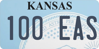 KS license plate 100EAS