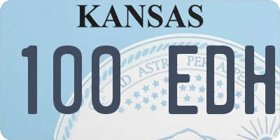 KS license plate 100EDH