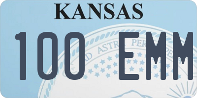 KS license plate 100EMM