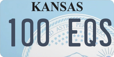 KS license plate 100EQS