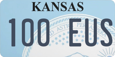 KS license plate 100EUS