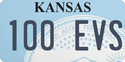 KS license plate 100EVS