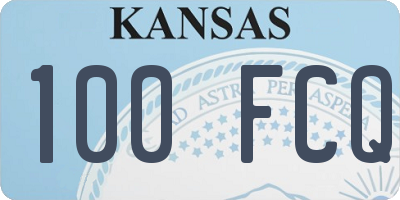KS license plate 100FCQ