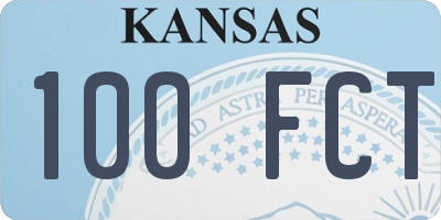 KS license plate 100FCT