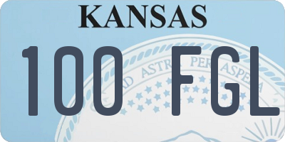 KS license plate 100FGL