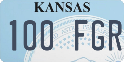 KS license plate 100FGR