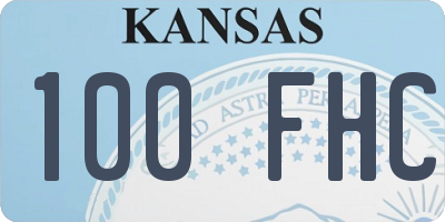 KS license plate 100FHC