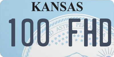 KS license plate 100FHD