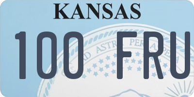 KS license plate 100FRU