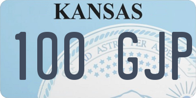 KS license plate 100GJP
