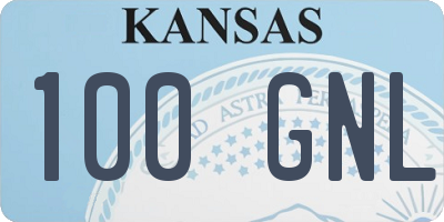 KS license plate 100GNL