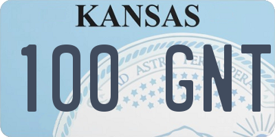 KS license plate 100GNT