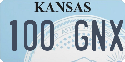 KS license plate 100GNX