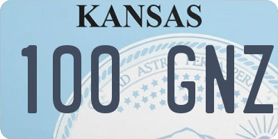 KS license plate 100GNZ