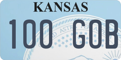 KS license plate 100GOB