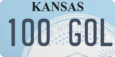 KS license plate 100GOL
