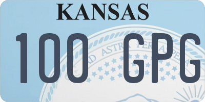 KS license plate 100GPG