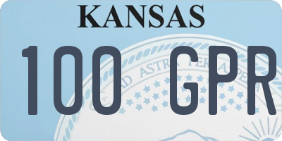 KS license plate 100GPR