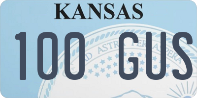 KS license plate 100GUS