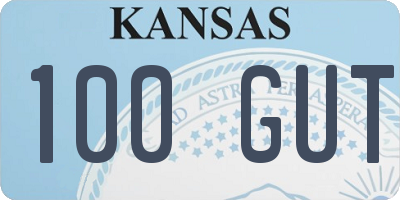 KS license plate 100GUT