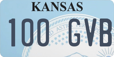 KS license plate 100GVB