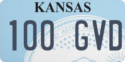 KS license plate 100GVD