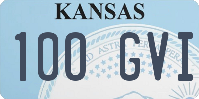 KS license plate 100GVI