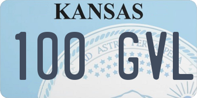 KS license plate 100GVL