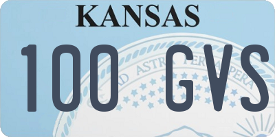 KS license plate 100GVS