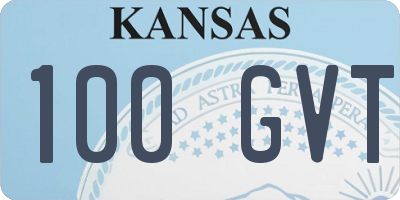 KS license plate 100GVT