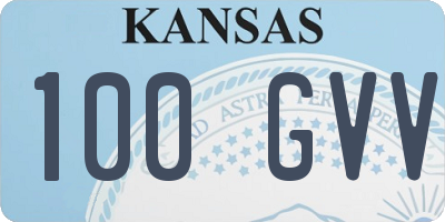 KS license plate 100GVV