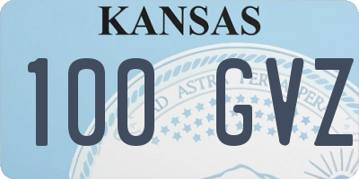 KS license plate 100GVZ