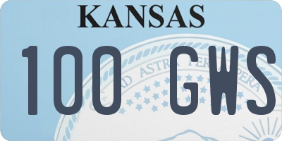 KS license plate 100GWS