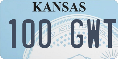 KS license plate 100GWT