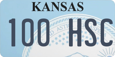 KS license plate 100HSC
