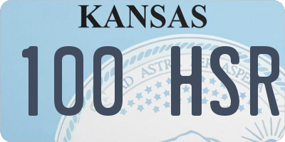KS license plate 100HSR