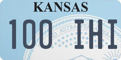 KS license plate 100IHI