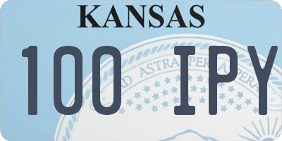 KS license plate 100IPY