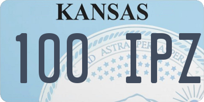 KS license plate 100IPZ