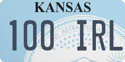 KS license plate 100IRL