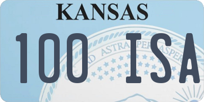 KS license plate 100ISA
