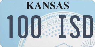 KS license plate 100ISD