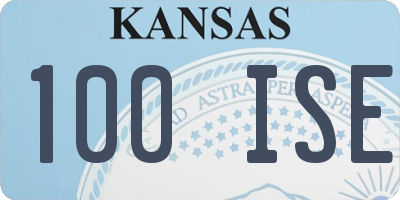 KS license plate 100ISE
