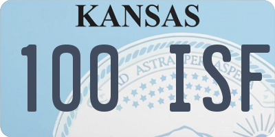 KS license plate 100ISF