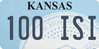 KS license plate 100ISI