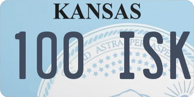 KS license plate 100ISK